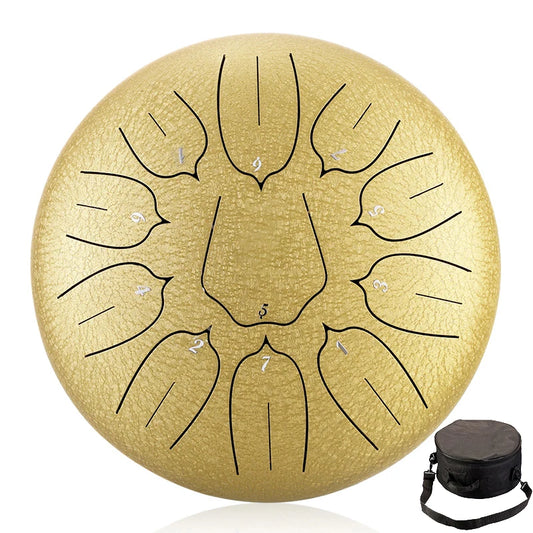 10 Inch 11 Notes Glucophone Steel Tongue Drum D Tones Music Drum Ethereal Drum Percussion Instrument 11 Notes Steel Drum